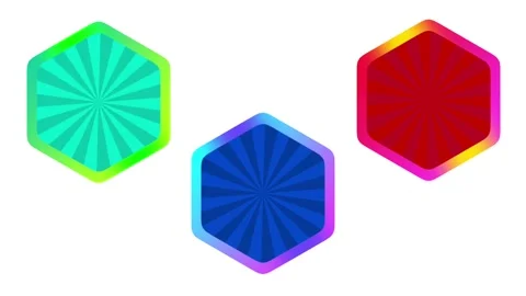 Hexagon Shape Icons Stock Footage 335637873