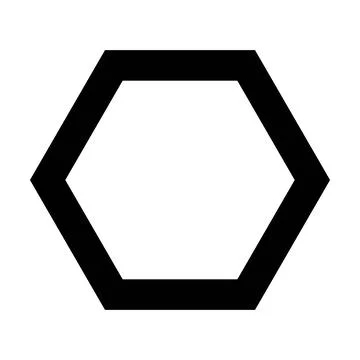 Hexagon shape symbol vector icon for creative graphic design ui element  스톡 일러스트