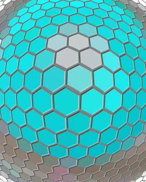 Hexagon shapes Stock Illustration