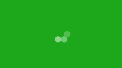 Hexagon shapes motion graphics with green screen background Stock Footage 275017798