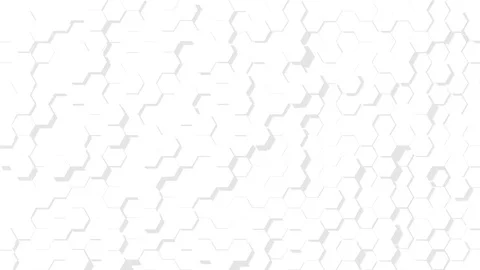 Hexagon shapes rising and falling casting shadows in minimalist white backgro 스톡 동영상 111145996