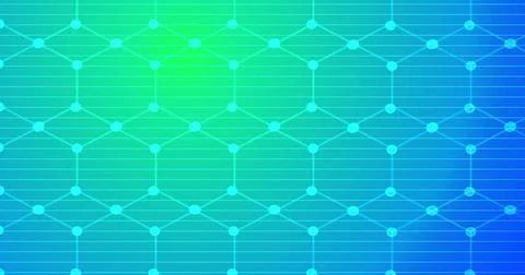 Hexagon shimerring glitch like moving effect technology background. Futuris.. Stock Illustration