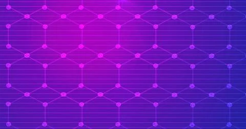 Hexagon shimerring glitch like moving effect technology background. Futuris.. Stock Illustration