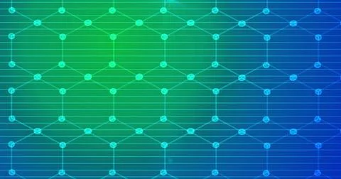 Hexagon shimerring glitch like moving effect technology background. Futuris.. Stock Illustration