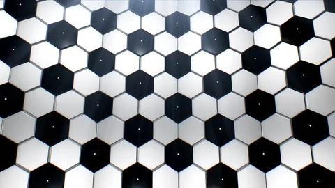 Hexagon Soccer 01 Stock Footage 161886178