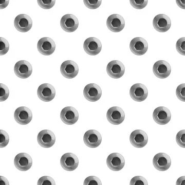 Hexagon socket screw heads seamless metal pattern Stock Illustration