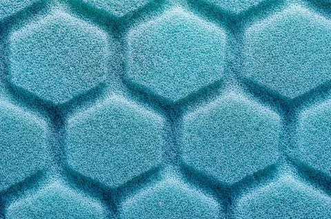 Hexagon sponge pattern background, open cell foam Stock Photos