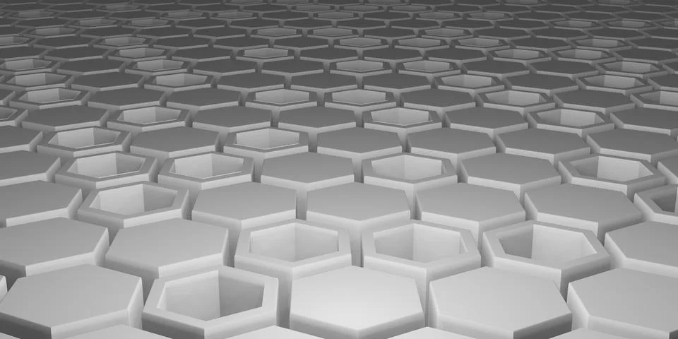 Hexagon Square Background Technology Scene Abstract Background 3D Illustratio Stock Illustration