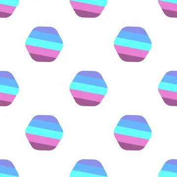 Hexagon squares pattern on white background. Seamless vector texture. Stockillustratie