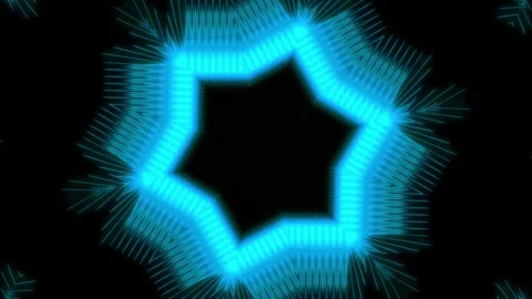 Hexagon Star Kaleidoscope Loop – Seamless 4K VJ Visual Stock-Footage 317416615
