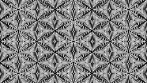 Hexagon striped lines stars pattern on black background loop. Creative hypn.. Stock Footage 229518152