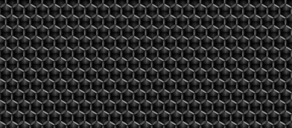 Hexagon structure Dark geometric Abstract technology background Stock Illustration