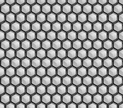 Hexagon structure white geometric Abstract technology background Illustrazione stock