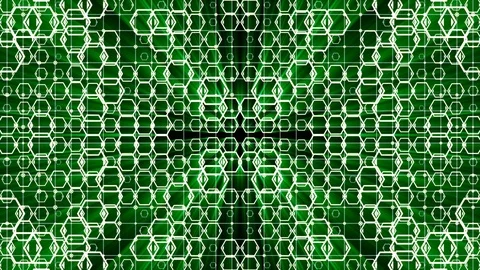 Hexagon Target Green Flickering Moving Particle Animation Background Stock Footage 101696718
