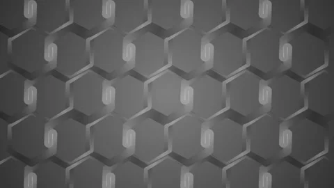 Hexagon Tech Looping Background Pattern - Version 04 Stock Footage 144710865
