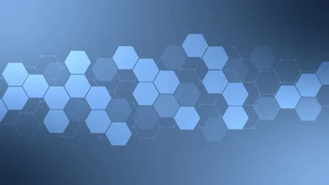 Hexagon technology background animation, Abstract hexagon pattern forming a.. Stock Footage 329384906