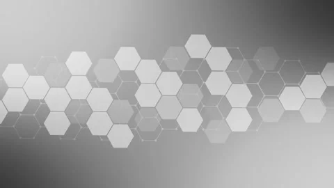 Hexagon technology background animation, Abstract hexagon pattern forming a.. Stock Footage 329385362