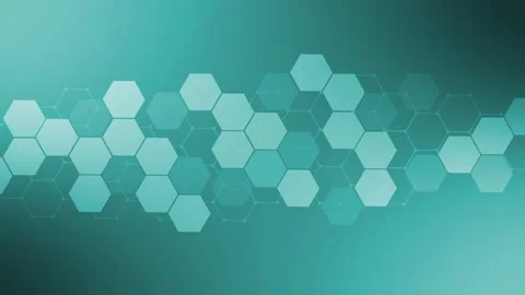 Hexagon technology background animation, Abstract hexagon pattern forming a.. Stock Footage 329385522