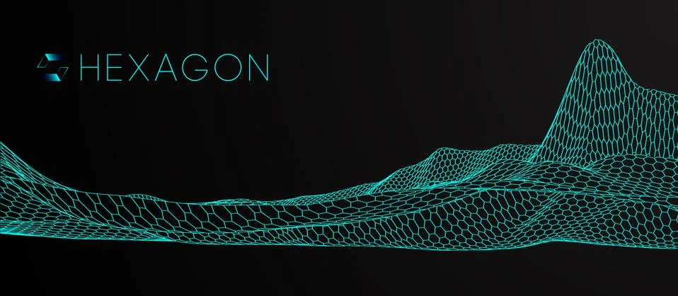 Hexagon technology background. Future technology medical background. Global Illustrazione stock