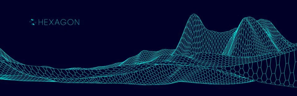 Hexagon technology background. Future technology medical background. Global Stock Illustration