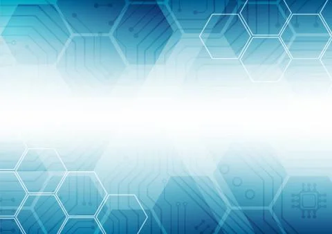 Hexagon technology background Stock Illustration