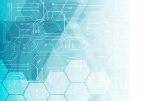 Hexagon technology background Stock Illustration