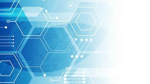 Hexagon technology background Stock Illustration