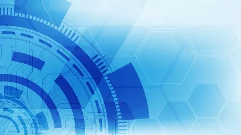 Hexagon technology background Stock Illustration