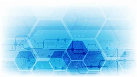 Hexagon technology background Stock Illustration