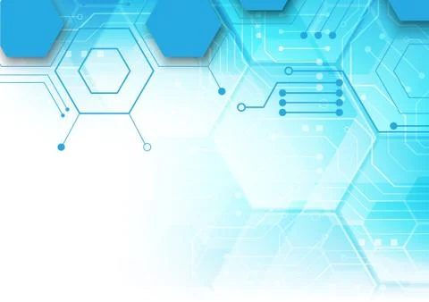 Hexagon technology background Stock Illustration