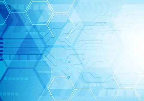 Hexagon technology background Stock Illustration