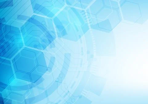 Hexagon technology background Stock Illustration
