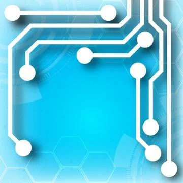 Hexagon technology background Stock Illustration