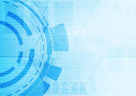 Hexagon technology background Stock Illustration