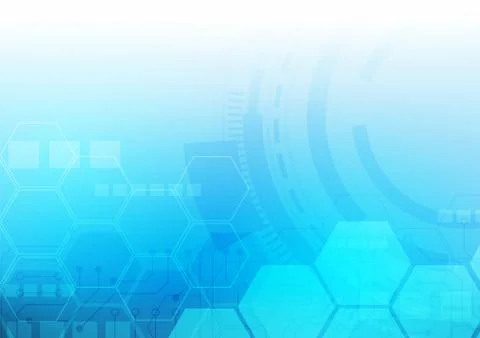 Hexagon technology background Stock Illustration