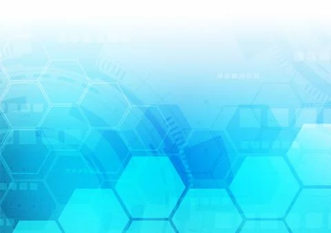 Hexagon technology background Stock Illustration