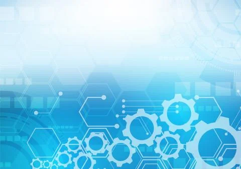 Hexagon technology background Stock Illustration