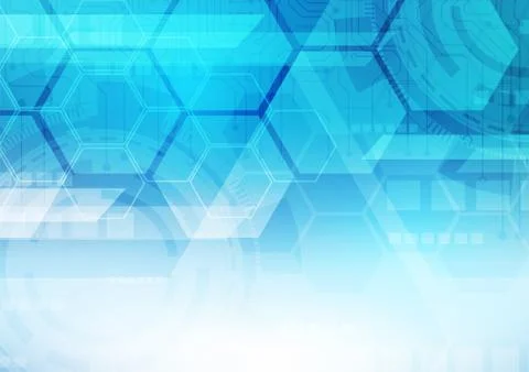 Hexagon technology background Stock Illustration
