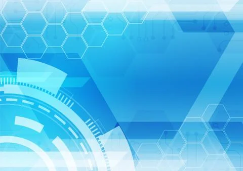 Hexagon technology background Stock Illustration