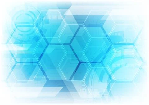 Hexagon technology background Stock Illustration