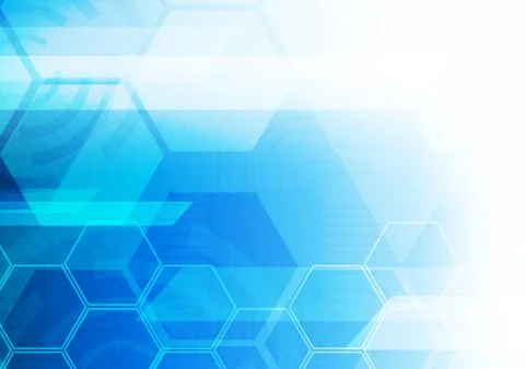 Hexagon technology background Stock Illustration