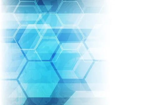 Hexagon technology background Stock Illustration