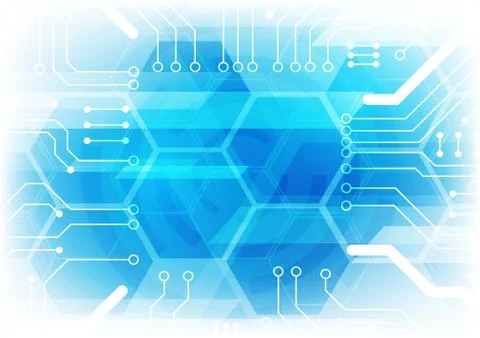 Hexagon technology background Stock Illustration