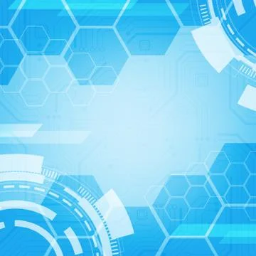 Hexagon technology background Stock Illustration