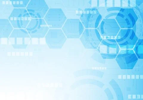 Hexagon technology background Stock Illustration