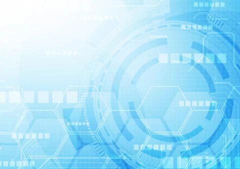 Hexagon technology background Stock Illustration