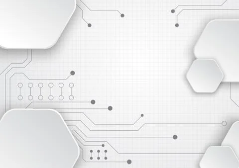 Hexagon technology background Stock Illustration
