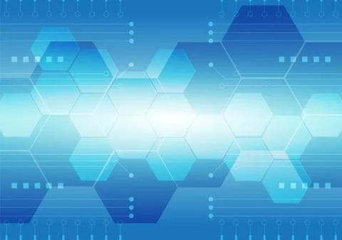 Hexagon technology background Stock Illustration