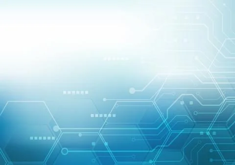 Hexagon technology background Stock Illustration