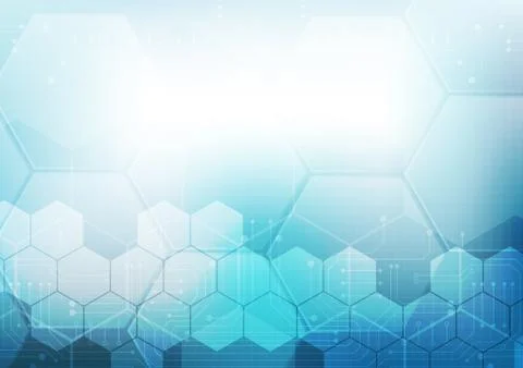 Hexagon technology background Stock Illustration